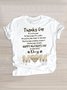 T-shirts Femmes Décontracté Été Lettres de texte Coton Quotidien Manches Courtes Col Rond Régulier Trapèze