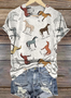 T-shirts Décontracté Imprimé d'Animal Été Quotidien Coupe Régulière Col Rond Régulier Trapèze Régulier pour Femmes