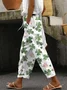 Pantalons Femmes Décontracté Printemps / Automne trèfle à quatre feuilles Polyester Aucune élasticité Quotidien Pantalon à la cheville Droit Régulier