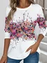 T-shirts Rétro Printemps / Automne impression en 3D Aucune élasticité Col Rond Régulier Droit Régulier Non pour Femmes