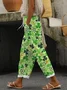 Pantalons Femmes Décontracté Printemps / Automne trèfle à quatre feuilles Polyester Aucune élasticité Quotidien Pantalon à la cheville Droit Régulier