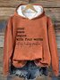 à Capuche Décontracté Printemps / Automne Lettres de texte Sweat-shirt à Capuche Quotidien Manches Longues Régulier Droit Régulier pour Femmes