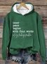 à Capuche Décontracté Printemps / Automne Lettres de texte Sweat-shirt à Capuche Quotidien Manches Longues Régulier Droit Régulier pour Femmes