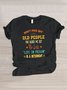 T-shirts Décontracté Été Lettres de texte Micro-élasticité Quotidien Coupe Régulière Manches Courtes Col Rond Trapèze pour Femmes