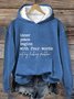 à Capuche Décontracté Printemps / Automne Lettres de texte Sweat-shirt à Capuche Quotidien Manches Longues Régulier Droit Régulier pour Femmes