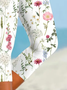 Pantalons Femmes Décontracté Floral Été Viscose Naturel Aucune élasticité Coupe Régulière Taille Élastique Corsaire