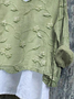 Blouses Décontracté Floral Printemps / Automne Col V Imprimé Micro-élasticité Quotidien Ample Manches Longues pour Femmes