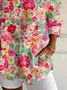 Chemises Décontracté Floral Printemps / Automne Polyester Régulier Droit Boucle Régulier T.-N.-L. pour Femmes