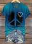 T-shirts Géométrique Décontracté Été Micro-élasticité Quotidien Coupe Régulière Manches Courtes Régulier Régulier pour Femmes