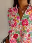 Chemises Décontracté Floral Printemps / Automne Polyester Régulier Droit Boucle Régulier T.-N.-L. pour Femmes