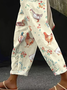 Pantalons Femmes Décontracté Imprimé d'Animal Printemps / Automne Naturel Micro-élasticité Sportif & De Plein Air Pantalon droit Droit Régulier