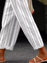 Pantalons Femmes Géométrique Décontracté Printemps / Automne Coton Micro-élasticité Coupe Régulière Long Droit Régulier