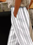Pantalons Femmes Géométrique Décontracté Printemps / Automne Coton Micro-élasticité Coupe Régulière Long Droit Régulier