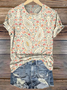 T-shirts Décontracté Motif Cachemire Été Polyester Micro-élasticité Quotidien Manches Courtes Col Rond Régulier pour Femmes