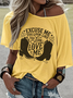 T-shirts Femmes Décontracté Été Far West Coton Ample Manches Courtes Régulier Droit Régulier