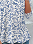 T-shirts Décontracté Floral Printemps / Automne Quotidien Ample Jersey Manches Longues Régulier Non pour Femmes