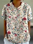 Chemises Décontracté Floral Été Coton Micro-élasticité Quotidien Coupe Régulière Régulier Col de Chemise pour Femmes