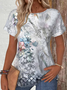 T-shirts Femmes Décontracté Été impression en 3D Micro-élasticité Ample Jersey Manches Courtes Col Rond Régulier