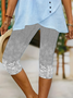 Pantalons Femmes Décontracté Floral Été Imprimé Aucune élasticité Quotidien Taille Élastique Régulier T.-N.-L.
