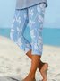 Pantalons Femmes Décontracté Floral Été Viscose Aucune élasticité Quotidien Coupe Régulière Corsaire Legging