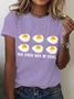 T-shirts Femmes Art Été PÂQUES (Œuf) Coton Ample Manches Courtes Col Rond Régulier Régulier