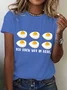 T-shirts Femmes Art Été PÂQUES (Œuf) Coton Ample Manches Courtes Col Rond Régulier Régulier