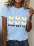 T-shirts Femmes Art Été PÂQUES (Œuf) Coton Ample Manches Courtes Col Rond Régulier Régulier