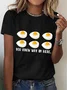 T-shirts Femmes Art Été PÂQUES (Œuf) Coton Ample Manches Courtes Col Rond Régulier Régulier