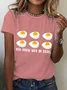 T-shirts Femmes Art Été PÂQUES (Œuf) Coton Ample Manches Courtes Col Rond Régulier Régulier