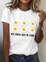 T-shirts Femmes Art Été PÂQUES (Œuf) Coton Ample Manches Courtes Col Rond Régulier Régulier
