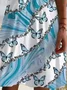 Femmes Floral Comme Image Col V Confortable Robe Mi-Longue Décontracté