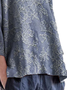 T-shirts Décontracté Floral Printemps / Automne Coton Micro-élasticité Domestique Coupe Régulière Col Rond Régulier pour Femmes