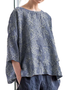 T-shirts Décontracté Floral Printemps / Automne Coton Micro-élasticité Domestique Coupe Régulière Col Rond Régulier pour Femmes