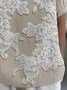 Chemises Décontracté Floral Été Polyester Imprimé Léger Ample Manches Courtes Régulier pour Femmes