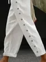 Pantalons Décontracté Plain Printemps / Automne Naturel Aucune élasticité Quotidien Ample Droit Pantalon baggy pour Femmes