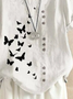 Blouses Femmes Simple Été Papillon Coupe Régulière Demi Manche Col Rond Régulier Droit Régulier
