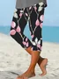 Pantalons Femmes Décontracté Floral Été Viscose Aucune élasticité Quotidien Coupe Régulière Corsaire Legging