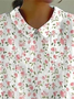 Blouses Décontracté Floral Été Polyester Aucune élasticité Demi Manche Régulier Droit Régulier pour Femmes
