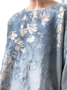 T-shirts Décontracté Floral Printemps / Automne Polyester Faire la navette Manches trois quarts Col Rond Régulier Régulier pour Femmes