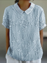 Chemises Décontracté Floral Été Micro-élasticité Quotidien Coupe Régulière Régulier Régulier Col de Chemise pour Femmes