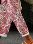 Pantalons Décontracté Motif Cachemire Printemps / Automne Coton Micro-élasticité Quotidien Coupe Régulière Pantalon droit Long pour Femmes