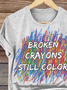 T-shirts Décontracté Été Lettres de texte Polyester Micro-élasticité Quotidien Coupe Régulière Régulier Trapèze pour Femmes