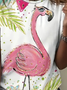 T-shirts Décontracté Flamant Printemps / Automne Polyester Quotidien Coupe Régulière Manches Longues Trapèze Régulier pour Femmes