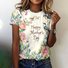 T-shirts Femmes Décontracté Imprimé d'Animal Été Polyester Micro-élasticité Coupe Régulière Manches Courtes Régulier Régulier