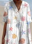 Femmes Floral Blanc Col Rond Confortable Robe Maxi Décontracté