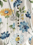 Blouses Décontracté Floral Été Coton Aucune élasticité Coupe Régulière Col Rond Régulier Droit pour Femmes