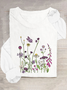 Blouses Décontracté Floral Printemps / Automne Ample Manches Longues Col Rond Régulier Droit Régulier pour Femmes
