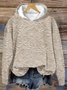 à Capuche Femmes Décontracté Floral Printemps / Automne Coton Micro-élasticité Quotidien Ample Manches Longues Droit