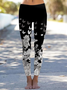 Pantalons Décontracté Floral Printemps / Automne Coton Naturel Coupe Régulière Long Régulier Élasticité moyenne pour Femmes