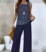 Deux Pièces Ensembles Femmes Pois Polka Décontracté Été Polyester Aucune élasticité Quotidien Sans Manches Régulier Non